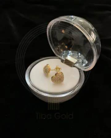 حلق ذهب عيار 18 من فاين جولد Fine gold