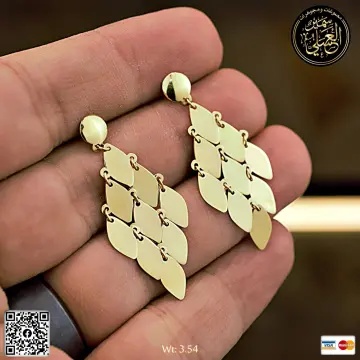 حلق ذهب عيار 18 من DJM