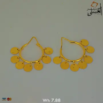 حلق ذهب عيار 21