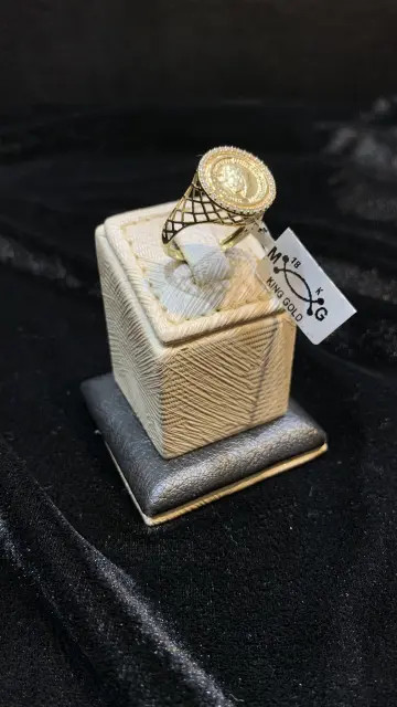 خاتم ذهب عيار 18 من كينج جولد King gold