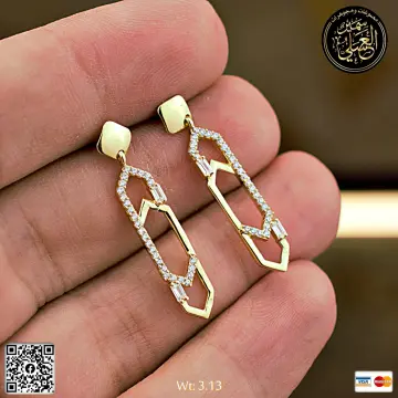 حلق ذهب عيار 18 من DJM