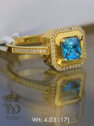 خاتم ذهب عيار 18 من كينج جولد King gold