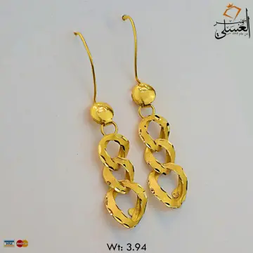 حلق ذهب عيار 21 من NA