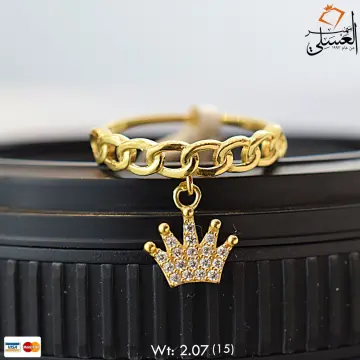خاتم عُقلة ذهب عيار 18 من كينج جولد King gold