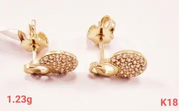 حلق ذهب عيار 18 من كينج جولد King gold