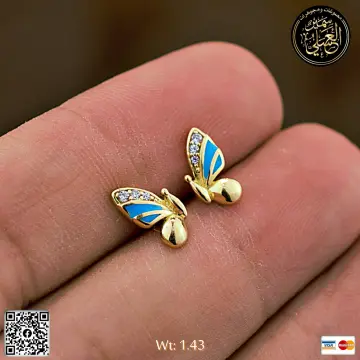 حلق ذهب عيار 18 من DJM
