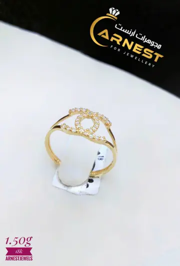 خاتم ذهب عيار 18 من كينج جولد King gold