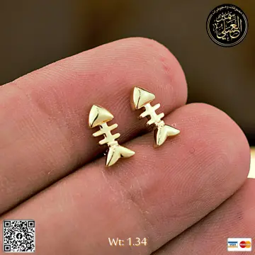 حلق ذهب عيار 18 من DJM