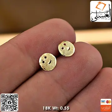 حلق ذهب عيار 18 من AVVA Gold
