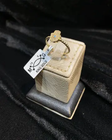 خاتم ذهب عيار 18 من كينج جولد King gold