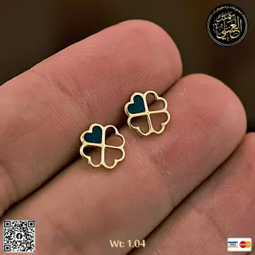 حلق ذهب عيار 18 من DJM