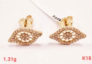 حلق ذهب عيار 18 من كينج جولد King gold